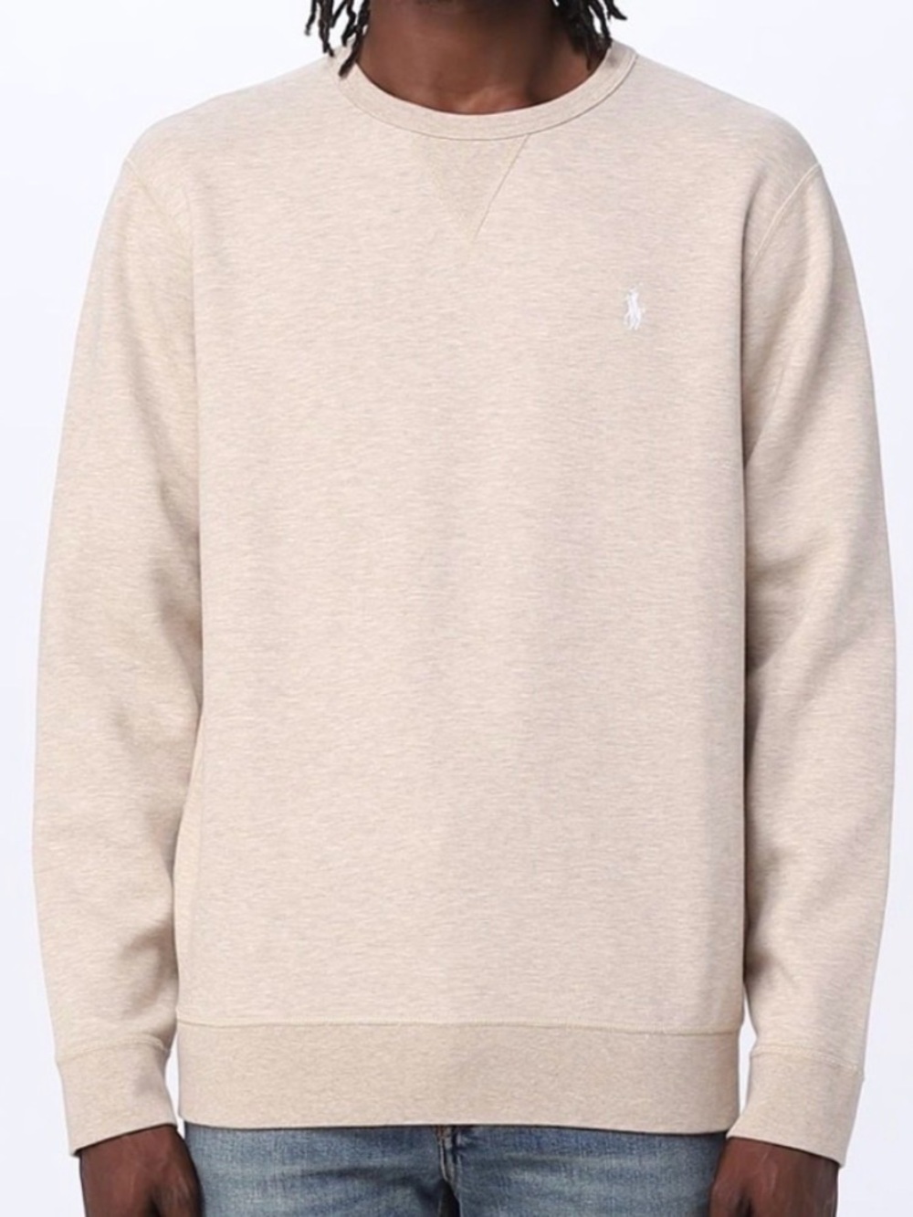Ralph Lauren -  Light Tan Crewneck Sweater - 100% Cotton - High Quality